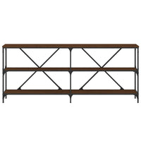 Thumbnail for Konsolentisch Braun Eiche 180x30x75 cm Holzwerkstoff und Eisen