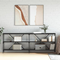 Thumbnail for Konsolentisch Schwarz 200x30x75 cm Holzwerkstoff und Eisen