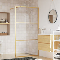 Thumbnail for Duschwand für Begehbare Dusche ESG Klarglas Golden 100x195cm