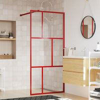 Thumbnail for Duschwand für Begehbare Dusche mit ESG Klarglas Rot 80x195 cm