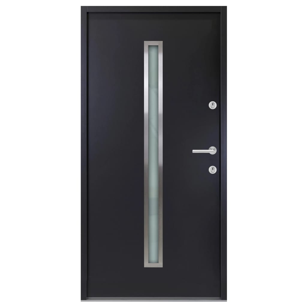 Haustür Anthrazit 90x200 cm Aluminium