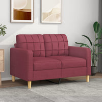 Thumbnail for 2-Sitzer-Sofa Weinrot 120 cm Stoff
