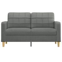 Thumbnail for 2-Sitzer-Sofa Dunkelgrau 140 cm Stoff