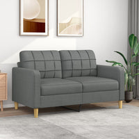 Thumbnail for 2-Sitzer-Sofa Dunkelgrau 140 cm Stoff