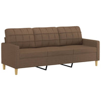 Thumbnail for 3-Sitzer-Sofa Braun 180 cm Stoff