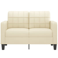 Thumbnail for 2-Sitzer-Sofa Creme 120 cm Kunstleder