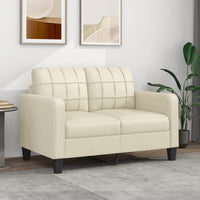 Thumbnail for 2-Sitzer-Sofa Creme 120 cm Kunstleder