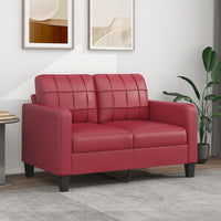 Thumbnail for 2-Sitzer-Sofa Weinrot 120 cm Kunstleder