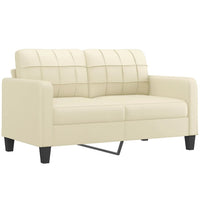 Thumbnail for 2-Sitzer-Sofa Creme 140 cm Kunstleder