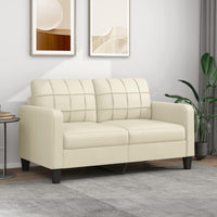 Thumbnail for 2-Sitzer-Sofa Creme 140 cm Kunstleder