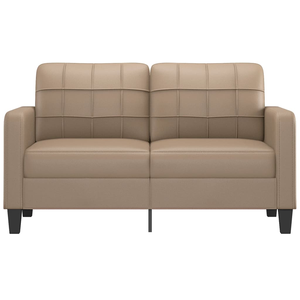 2-Sitzer-Sofa Cappuccino-Braun 140 cm Kunstleder