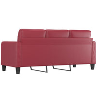 Thumbnail for 3-Sitzer-Sofa Weinrot 180 cm Kunstleder