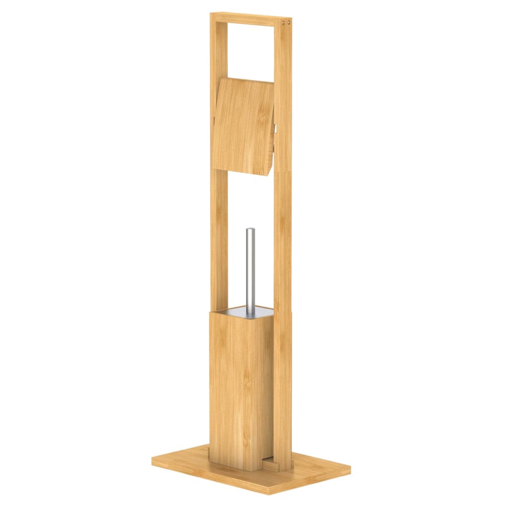 EISL WC-Garnitur Rolle und Bürste Bambus 30x21x82 cm