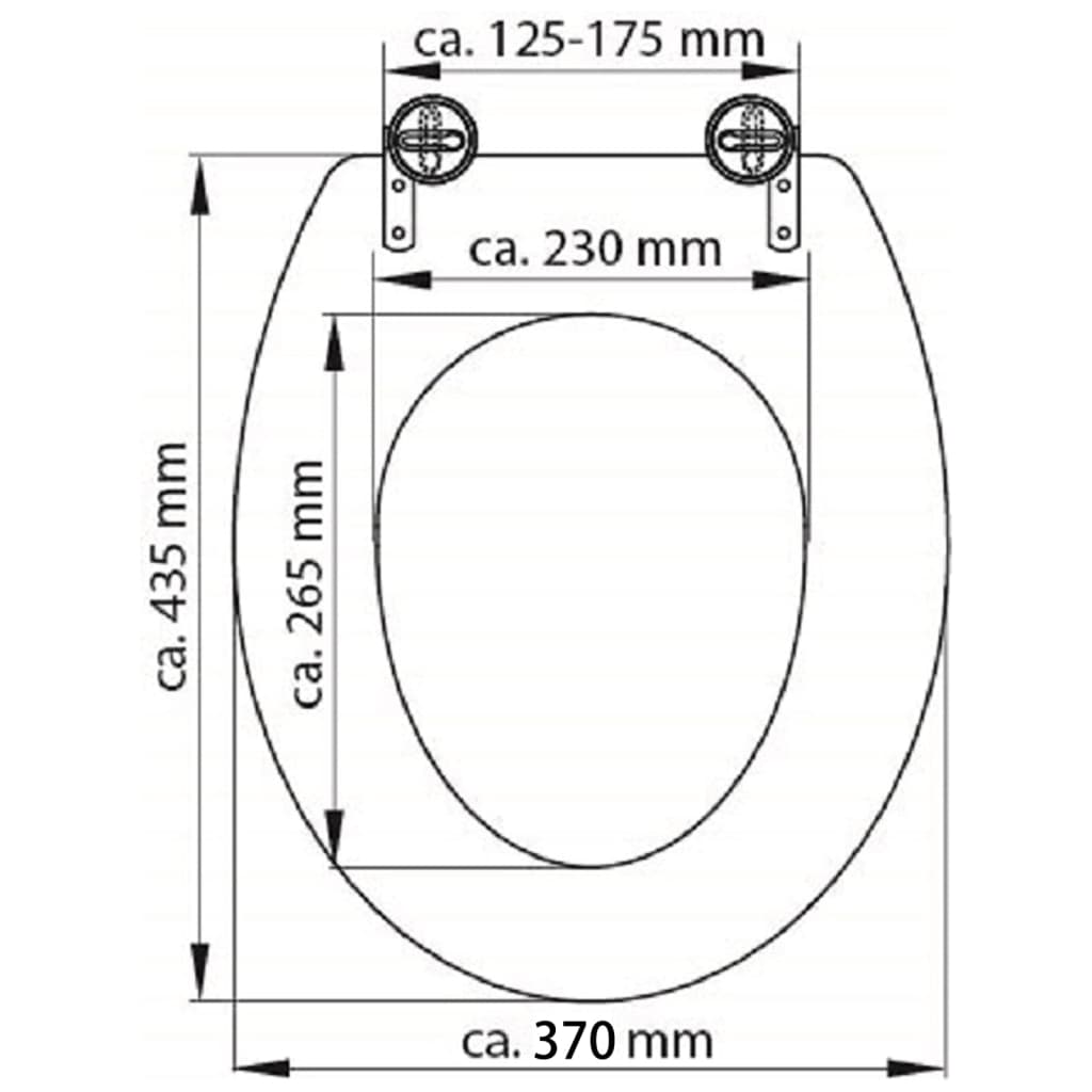 SCHÜTTE Toilettensitz SOLID WOOD MDF Bedruckt