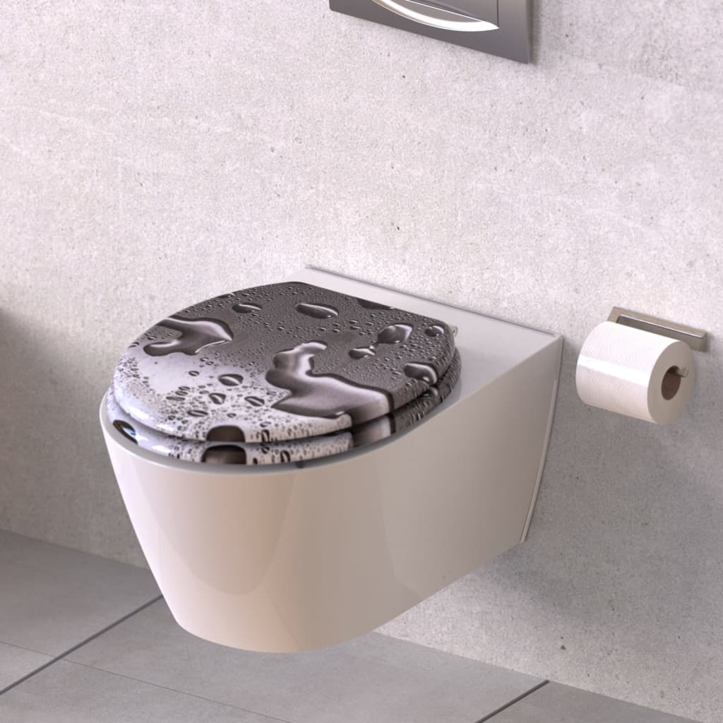 SCHÜTTE WC-Sitz mit Absenkautomatik GREY STEEL