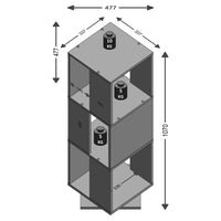 Thumbnail for FMD Drehbarer Aktenschrank Offene Fächer 34×34×108 cm Weiß