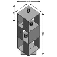 Thumbnail for FMD Aktenschrank Drehbar Offene Fächer 34×34×108 cm Eichenoptik