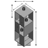 Thumbnail for FMD Aktenschrank Drehbar offene Fächer 34×34×107 cm Antik-Eiche