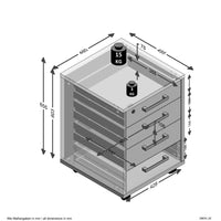 Thumbnail for FMD Rollcontainer 48x49,5x65,5 cm Weiß