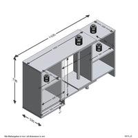 Thumbnail for FMD Modulares Eckregal mit Offenen Fächern Weiß