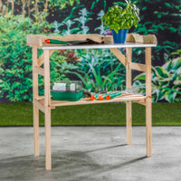 Thumbnail for HI Pflanztisch aus Holz 82x38x78 cm