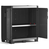 Thumbnail for Keter Niedriger Lagerschrank Garage XL Schwarz und Silbern 99 cm