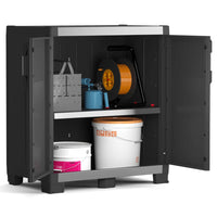 Thumbnail for Keter Niedriger Lagerschrank Garage XL Schwarz und Silbern 99 cm