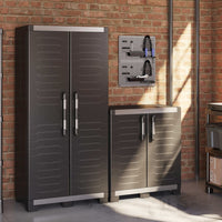 Thumbnail for Keter Niedriger Lagerschrank Garage XL Schwarz und Silbern 99 cm