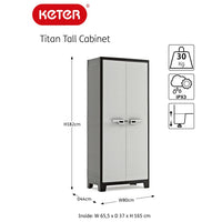 Thumbnail for Keter Lagerschrank mit Regalböden Titan Schwarz und Grau 182 cm
