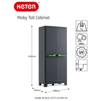 Thumbnail for Keter Lagerschrank mit Einlegeböden Moby Graphitgrau 182 cm