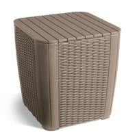 Thumbnail for Keter Garten-Beistelltisch Luzon Rattan-Optik Rund Cappuccino-Braun