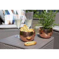 Thumbnail for Keter Garten-Beistelltisch Luzon Rattan-Optik Rund Cappuccino-Braun