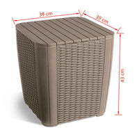 Thumbnail for Keter Garten-Beistelltisch Luzon Rattan-Optik Rund Cappuccino-Braun