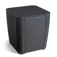 Thumbnail for Keter Garten-Beistelltisch Luzon Rattan-Optik Flach Graphitgrau