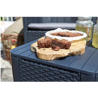 Thumbnail for Keter Garten-Beistelltisch Luzon Rattan-Optik Flach Graphitgrau