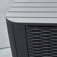 Thumbnail for Keter Garten-Beistelltisch Luzon Rattan-Optik Flach Graphitgrau