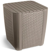 Thumbnail for Keter Garten-Beistelltisch Luzon Rattan-Optik Flach Cappuccino-Braun