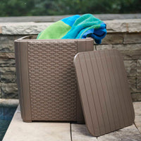 Thumbnail for Keter Garten-Beistelltisch Luzon Rattan-Optik Flach Cappuccino-Braun