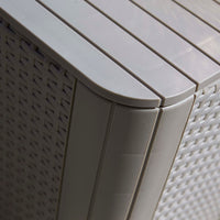 Thumbnail for Keter Garten-Beistelltisch Luzon Rattan-Optik Flach Cappuccino-Braun