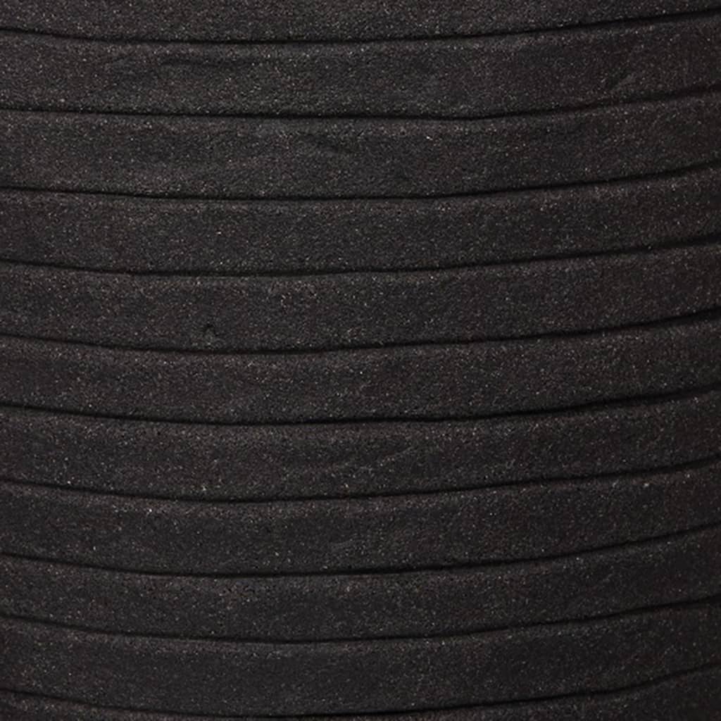 Capi Blumentopf Nature Row Quadratisch 40x40 cm Schwarz KBLRO903