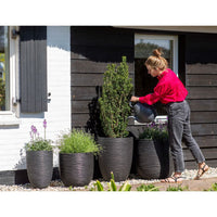 Thumbnail for Capi Blumentopf Nature Rib Rund 43x41 cm Schwarz KBLR933
