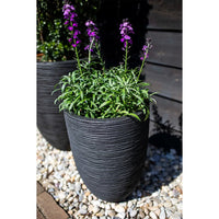 Thumbnail for Capi Blumentopf Nature Rib Elegant Niedrig 46 x 58 cm Schwarz KBLR783