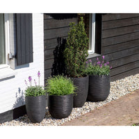 Thumbnail for Capi Blumentopf Nature Rib Rund 54x52 cm Schwarz KBLR935