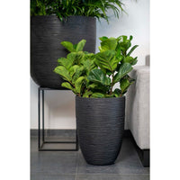 Thumbnail for Capi Blumentopf Nature Rib Rund 54x52 cm Schwarz KBLR935