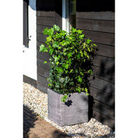 Thumbnail for Capi Blumentopf Nature Rib Quadratisch 40x40 cm Anthrazit KOFZ903