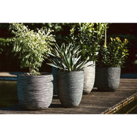 Thumbnail for Capi Blumentopf Nature Rib Oval 43 x 41 cm Anthrazit KOFZ933