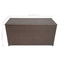 Thumbnail for Garten-Auflagenbox Braun 120x50x60 cm Poly Rattan