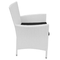 Thumbnail for 5-tlg. Garten-Essgruppe Poly Rattan Cremeweiß