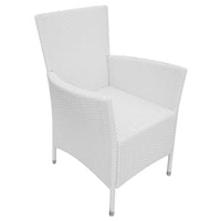 Thumbnail for 5-tlg. Garten-Essgruppe Poly Rattan Cremeweiß