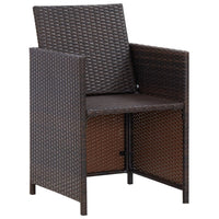 Thumbnail for 5-tlg. Garten-Essgruppe mit Auflagen Poly Rattan Braun